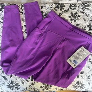 NWT 7/8 Lululemon Purple Leggings Swift Speed
